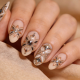 Beige Nude Metallic Ornate 3D Nail Art- Contains 22 Wraps