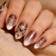 Rose Gold Glitter Gemstone Floral Nail Art Set- Contains 22 Wraps