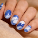 Blue White Marble Effect Nail Polish Set- Contains 22 Wraps