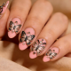 Pink Base 3D Butterfly Gem Nail Art- Contains 22 Wraps