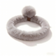 Soft Faux Fur Hair Tie (Grey Pom-Pom)